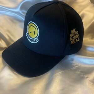 Black Hat with Smiley Face and Text